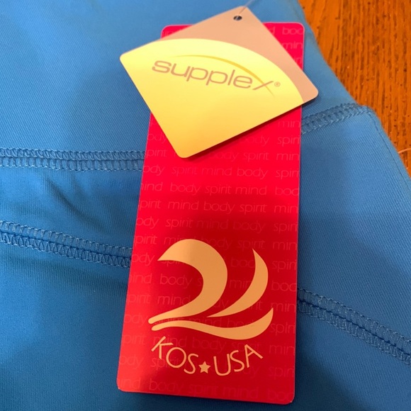 NWT KOS USA Blue Cropped Style Leggings Size Small‎ - Picture 1 of 3